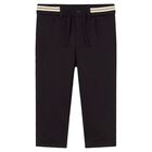 Younger Boys Black Trousers, 1, hi-res