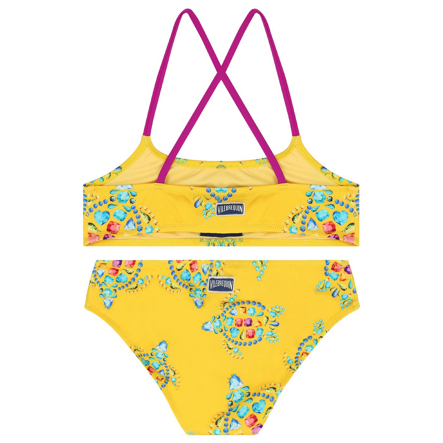 Girls Yellow Turtle Bikini, 1, hi-res image number null