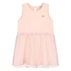Younger Girls Pink Logo Sleeveless Dress, 1, hi-res