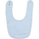 Baby Boys Blue Teddy Bib, 1, hi-res