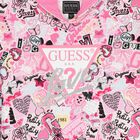 Girls Pink Logo Hooded Dress, 1, hi-res