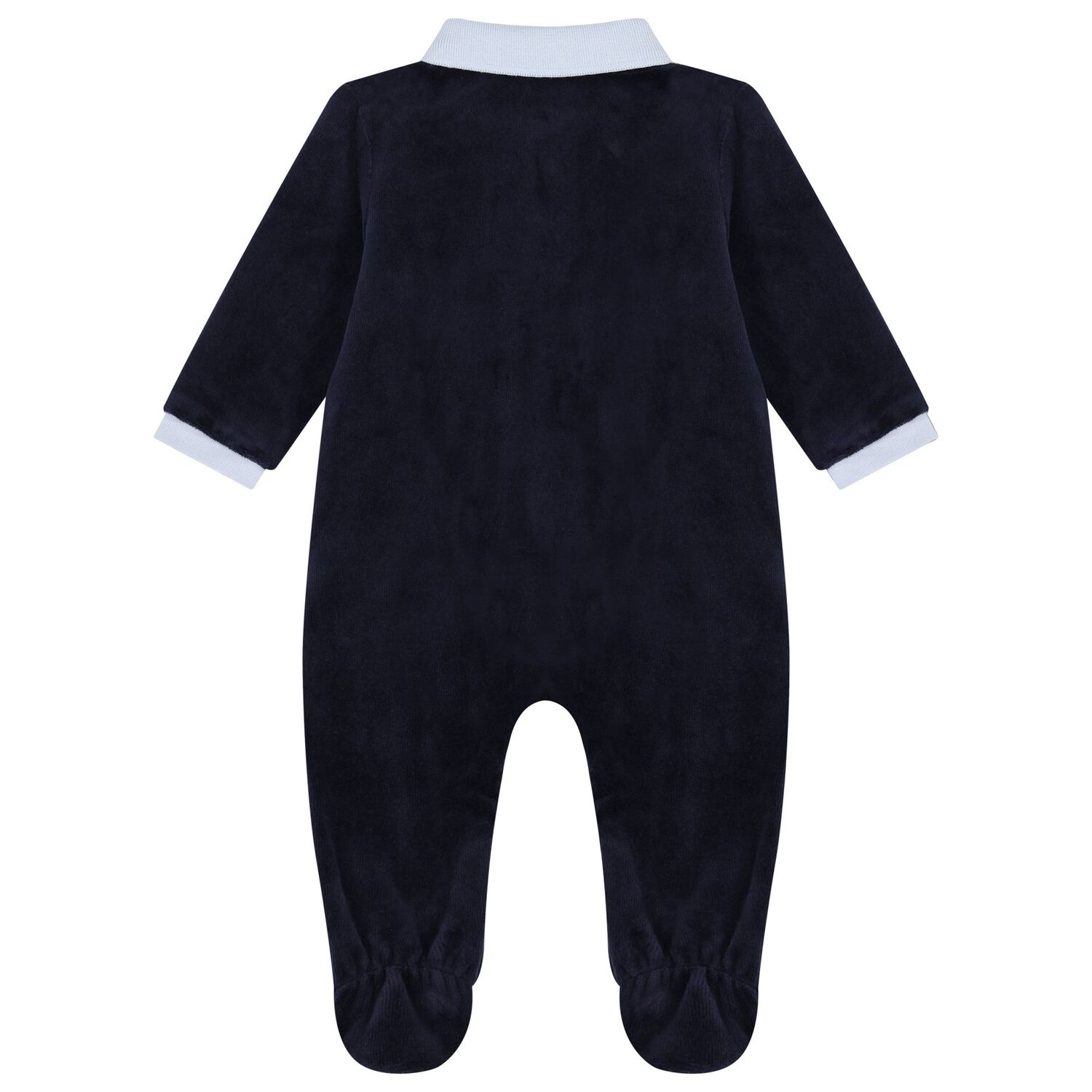 Baby Boys Navy Blue Logo Babygrow, 3, hi-res
