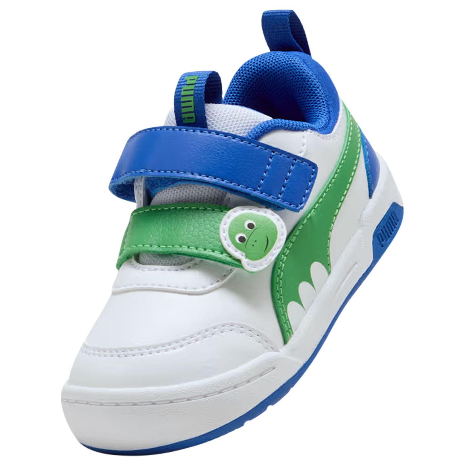 Younger Boys White & Blue Multiflex 2 Dino Trainers, 1, hi-res