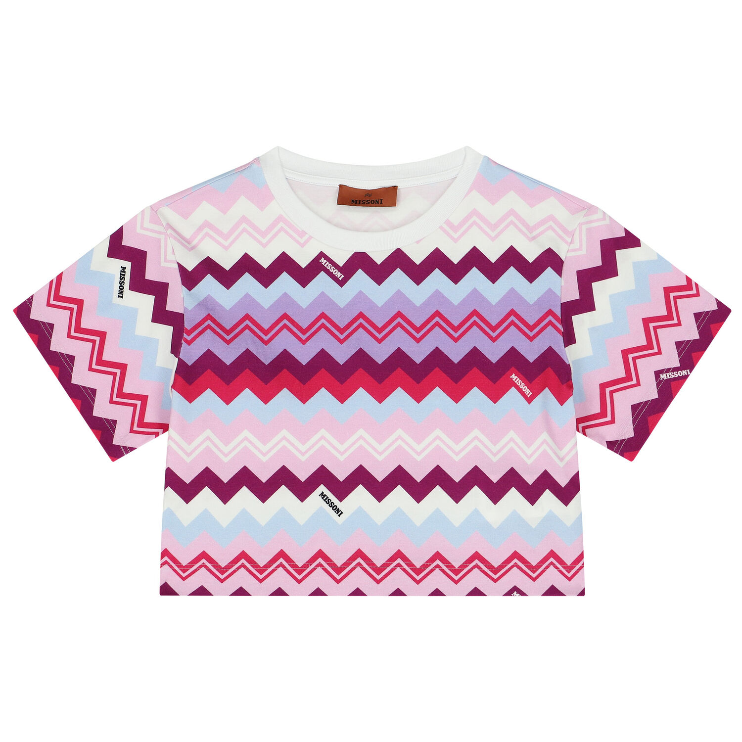 Girls Purple & Pink Logo Zigzag T-Shirt, 1, hi-res