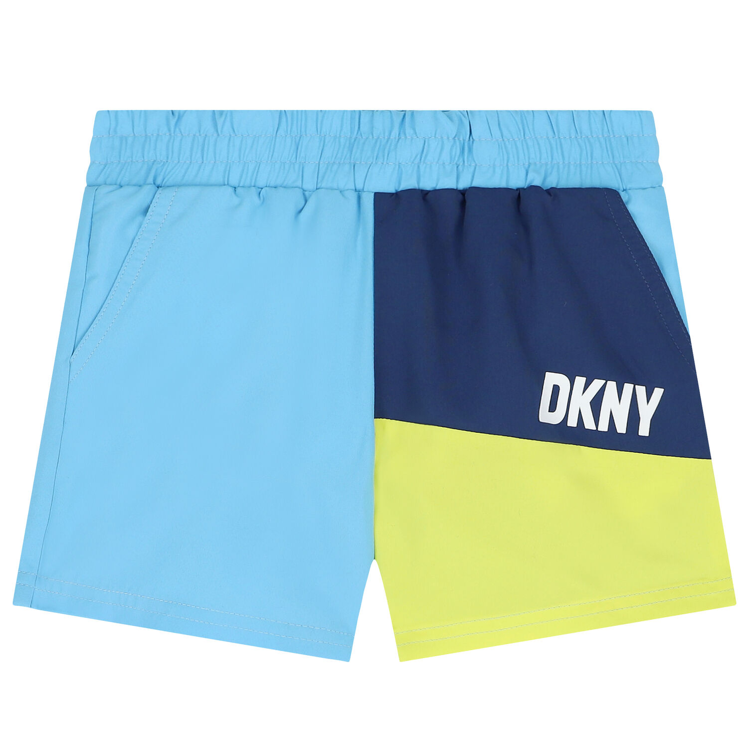 Boys Blue Logo Swim Shorts, 1, hi-res