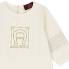 Ivory Logo Babygrow, 1, hi-res