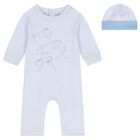 Baby Boys Blue Clouds Romper Gift Set, 1, hi-res
