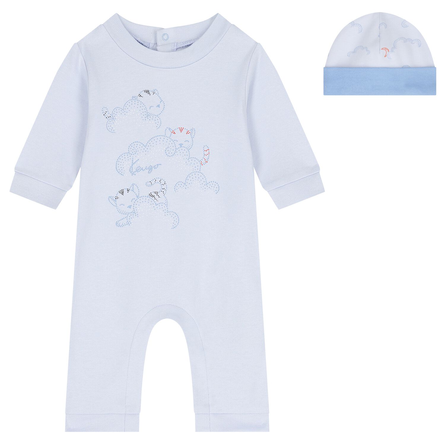 Baby Boys Blue Clouds Romper Gift Set, 1, hi-res