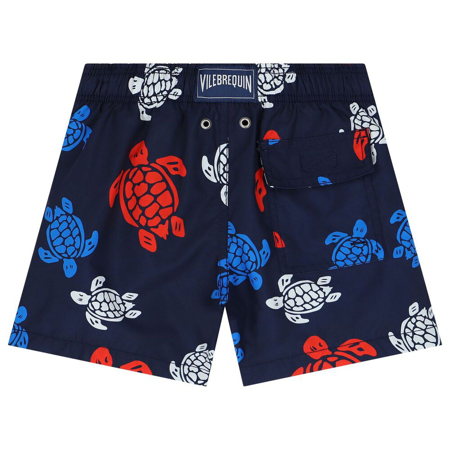 Boys Navy Blue Logo Swim Shorts, 1, hi-res