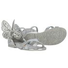Girls Silver Butterfly Sandals, 1, hi-res