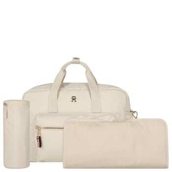 Beige Logo Baby Changing Bag