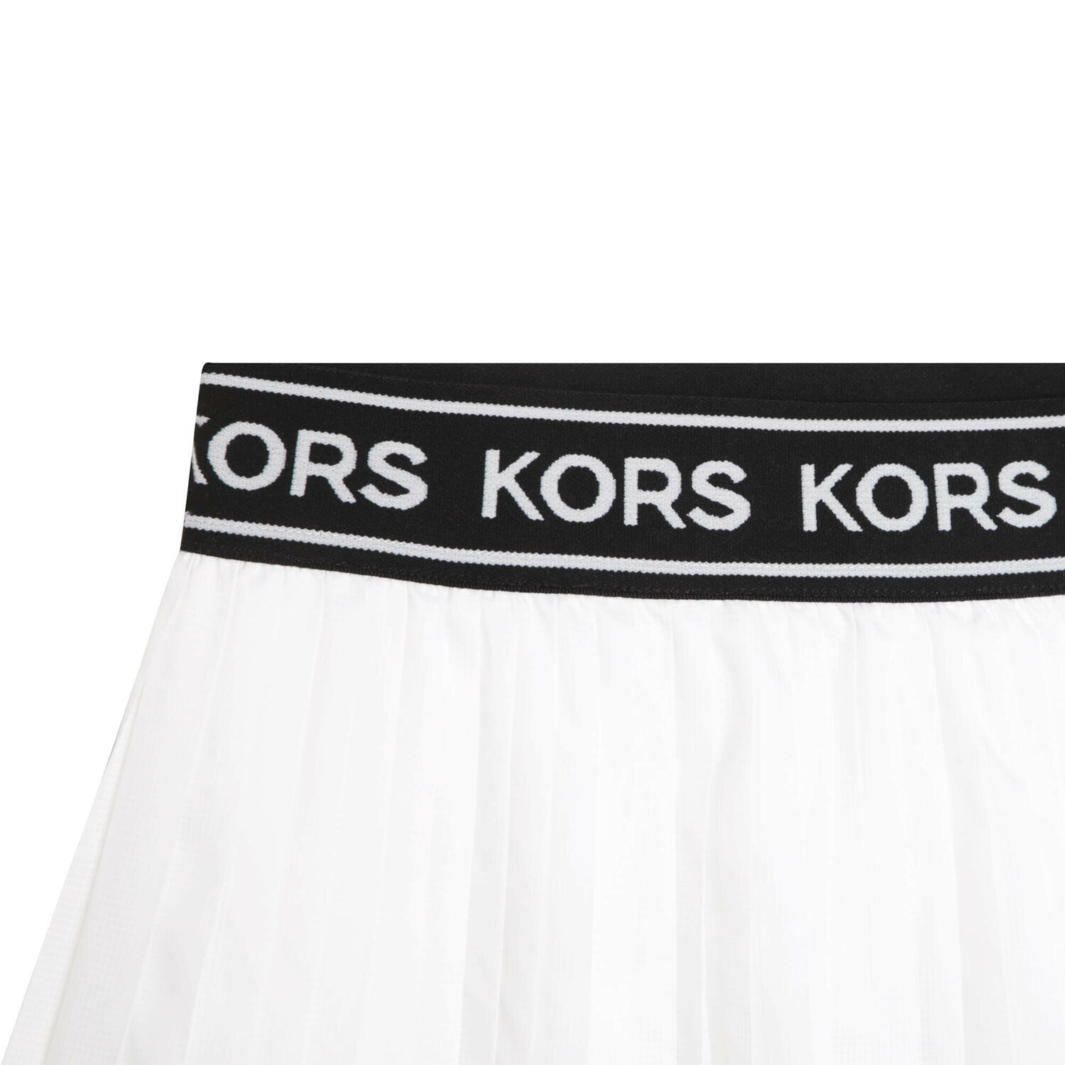 Girls White Pleated Logo Skirt, 1, hi-res image number null