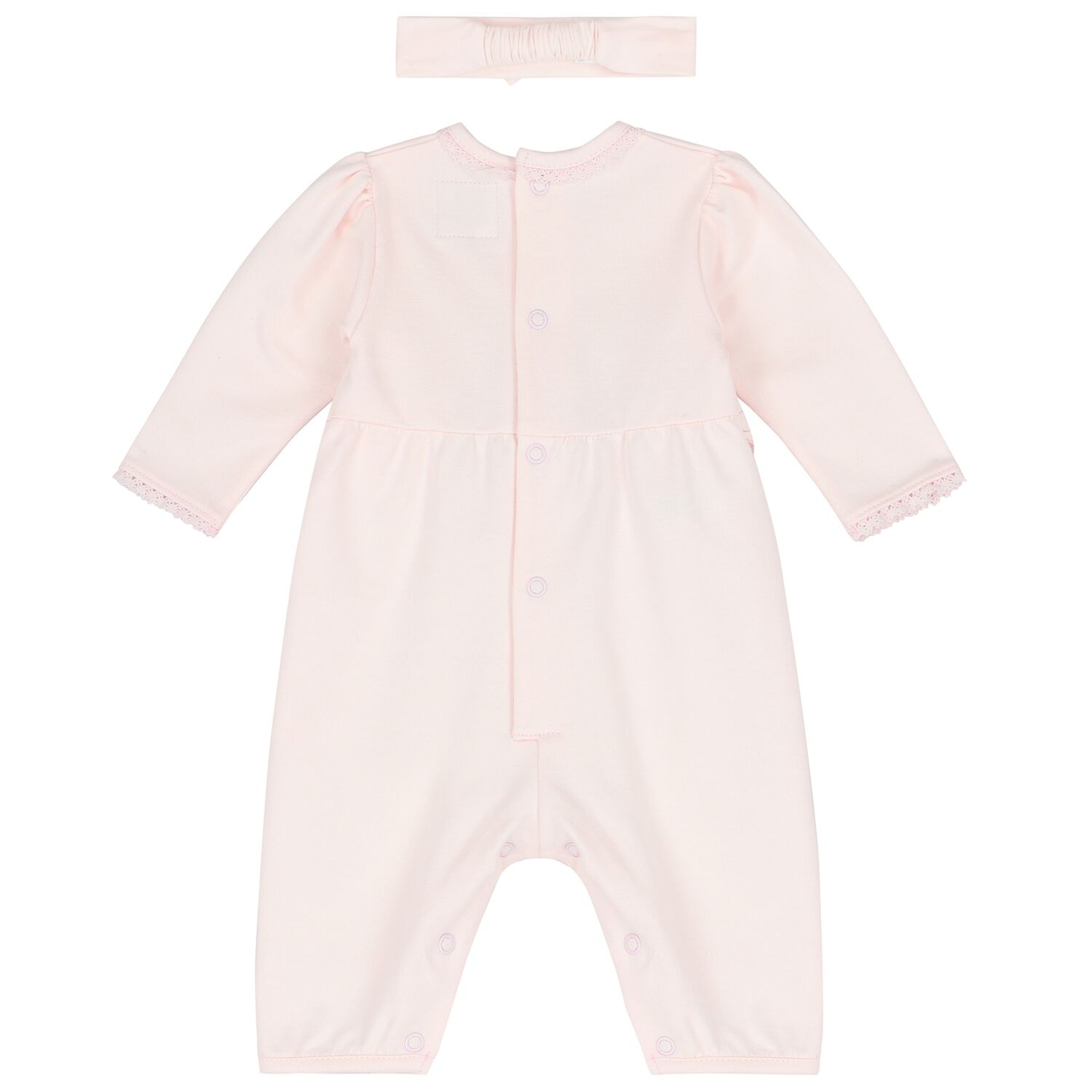 Baby Girls Pink Embroidered Romper Set, 1, hi-res image number null