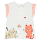 Baby Girls White & Pink Cat Shorts Set ( 2-Pack ), 1, hi-res