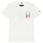 Boys White Cotton Graphic T-Shirt, 3, hi-res