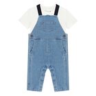 Blue Denim Younger Dungaree Set, 1, hi-res