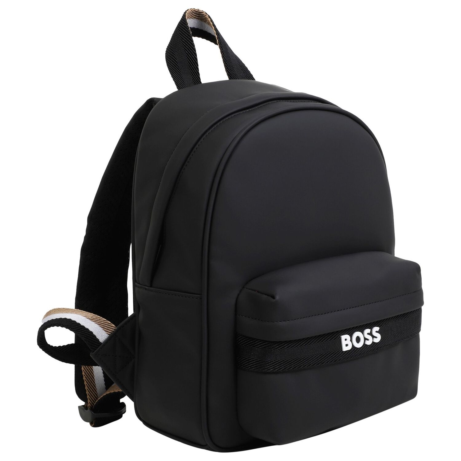 Boys Black Logo Backpack, 1, hi-res