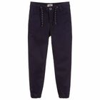Boys Navy Blue Trousers, 1, hi-res