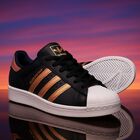 Black Iridescent Superstar Trainers, 1, hi-res