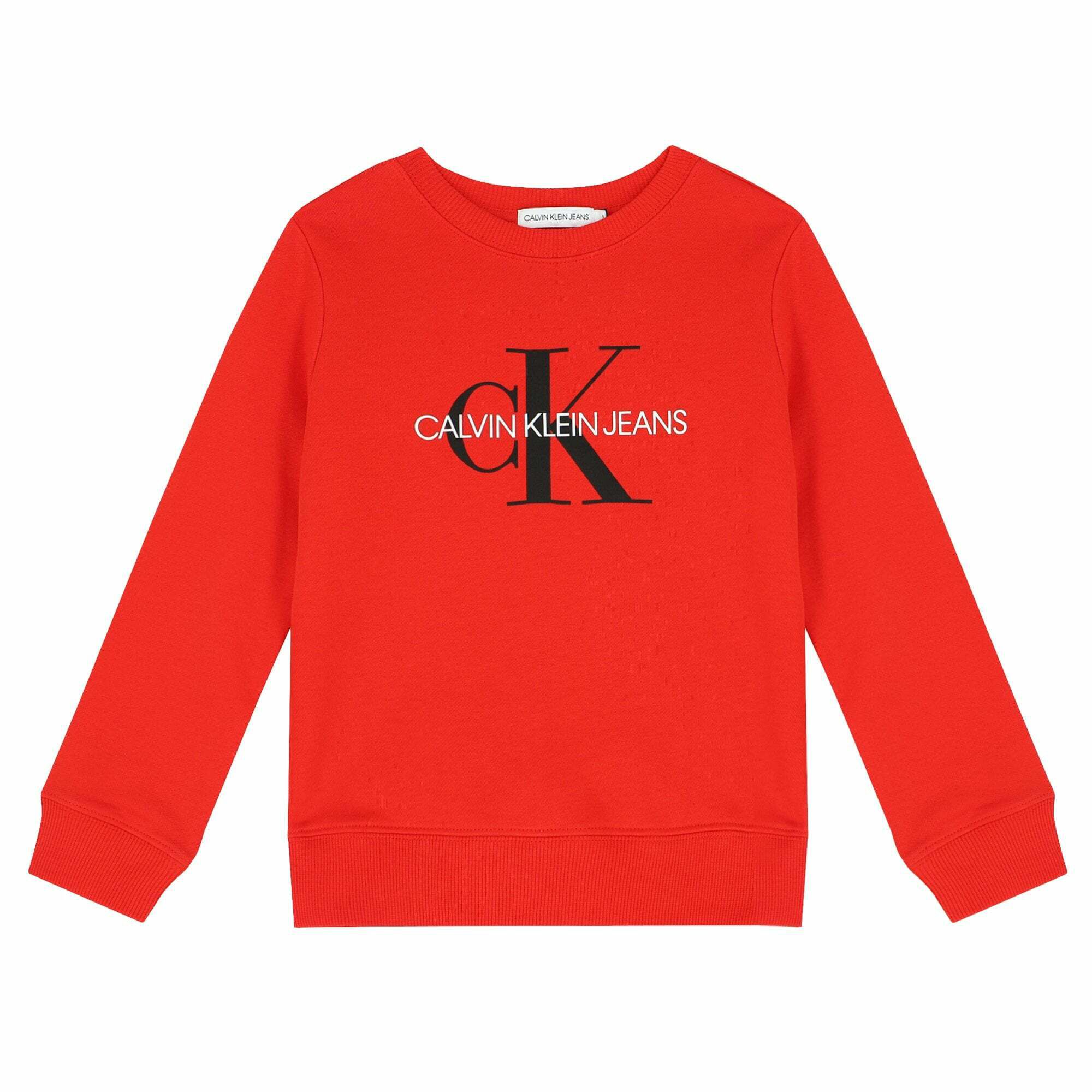 Calvin Klein Girls Red Logo Sweatshirt Junior Couture UK