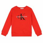 Girls Red Logo Sweatshirt, 1, hi-res