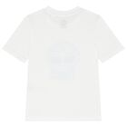 Boys White & Blue Logo Shorts Set, 1, hi-res