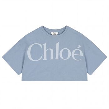Girls Mini Me Blue Logo T-Shirt
