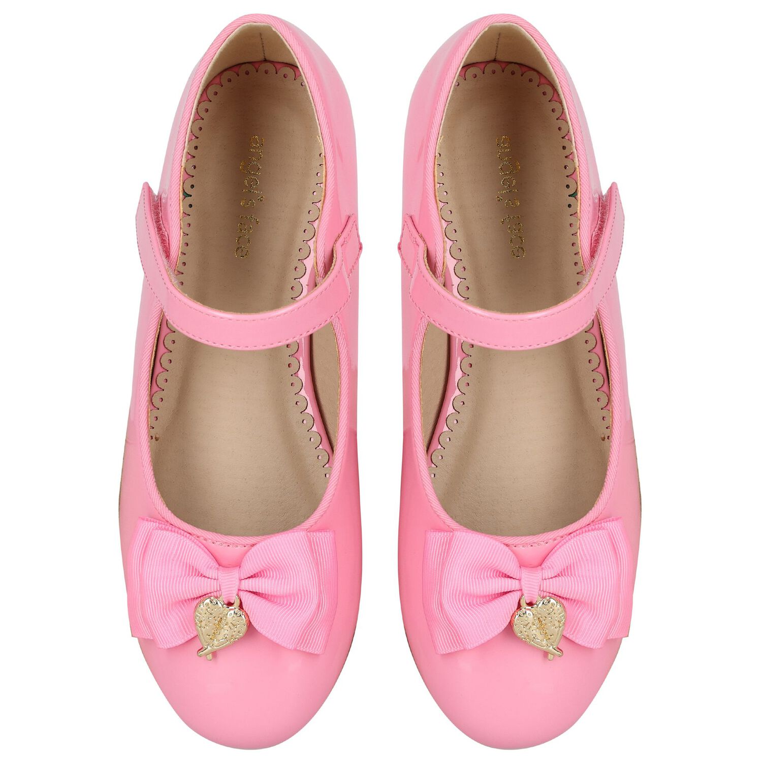 Girls Pink Bow Ballerina Shoes, 1, hi-res image number null