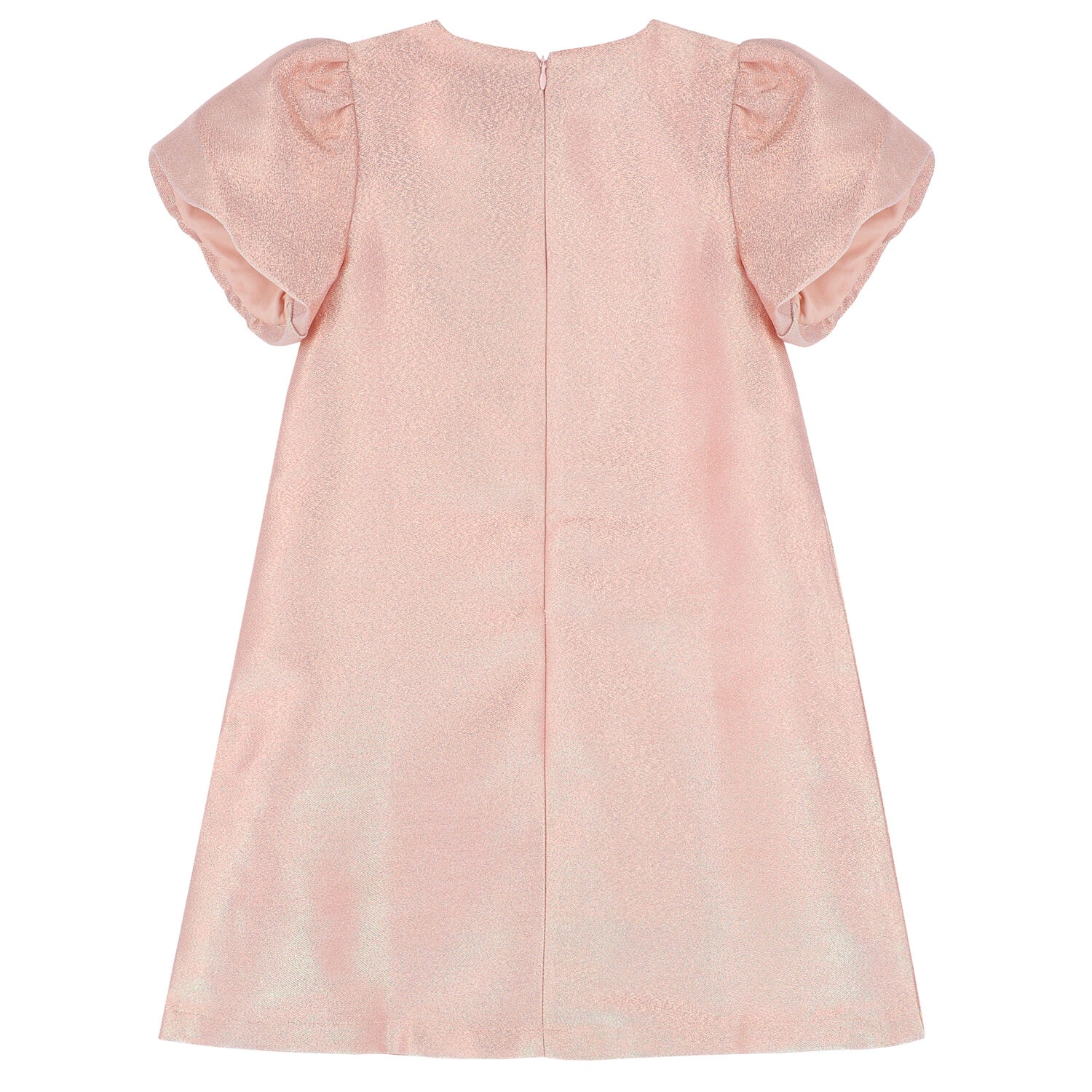 Girls Pink Embellished Bow Dress, 1, hi-res