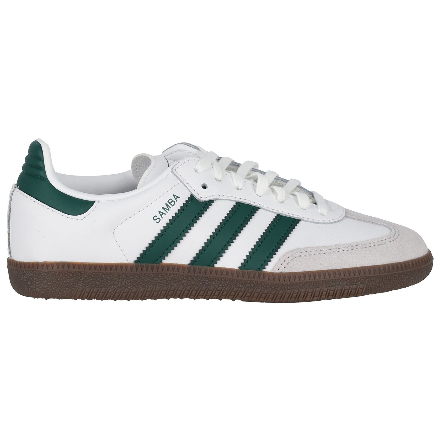 White & Green Samba OG Trainers, 1, hi-res