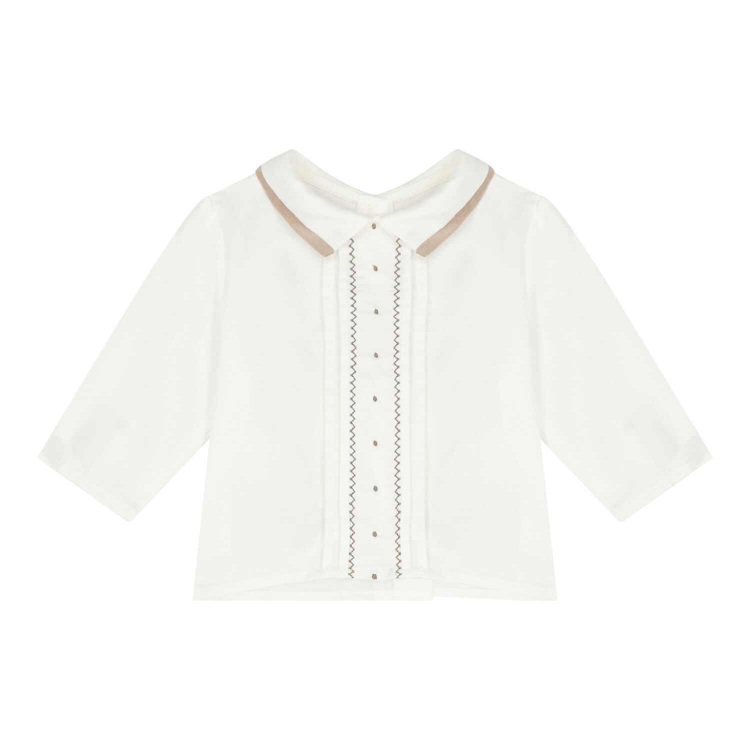 Baby Boys Ivory & Beige Shorts Set, 1, hi-res