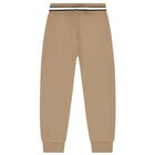 Boys Beige Logo Tracksuit, 2, hi-res