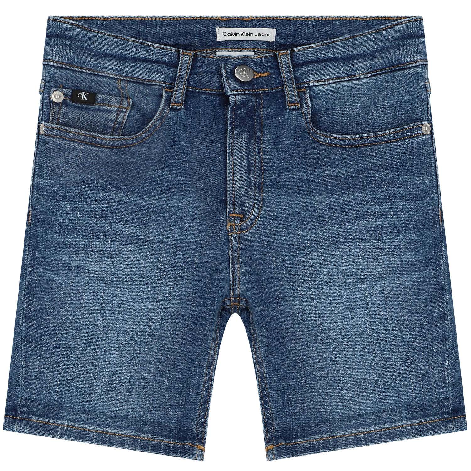 Boys Blue Denim Shorts, 1, hi-res