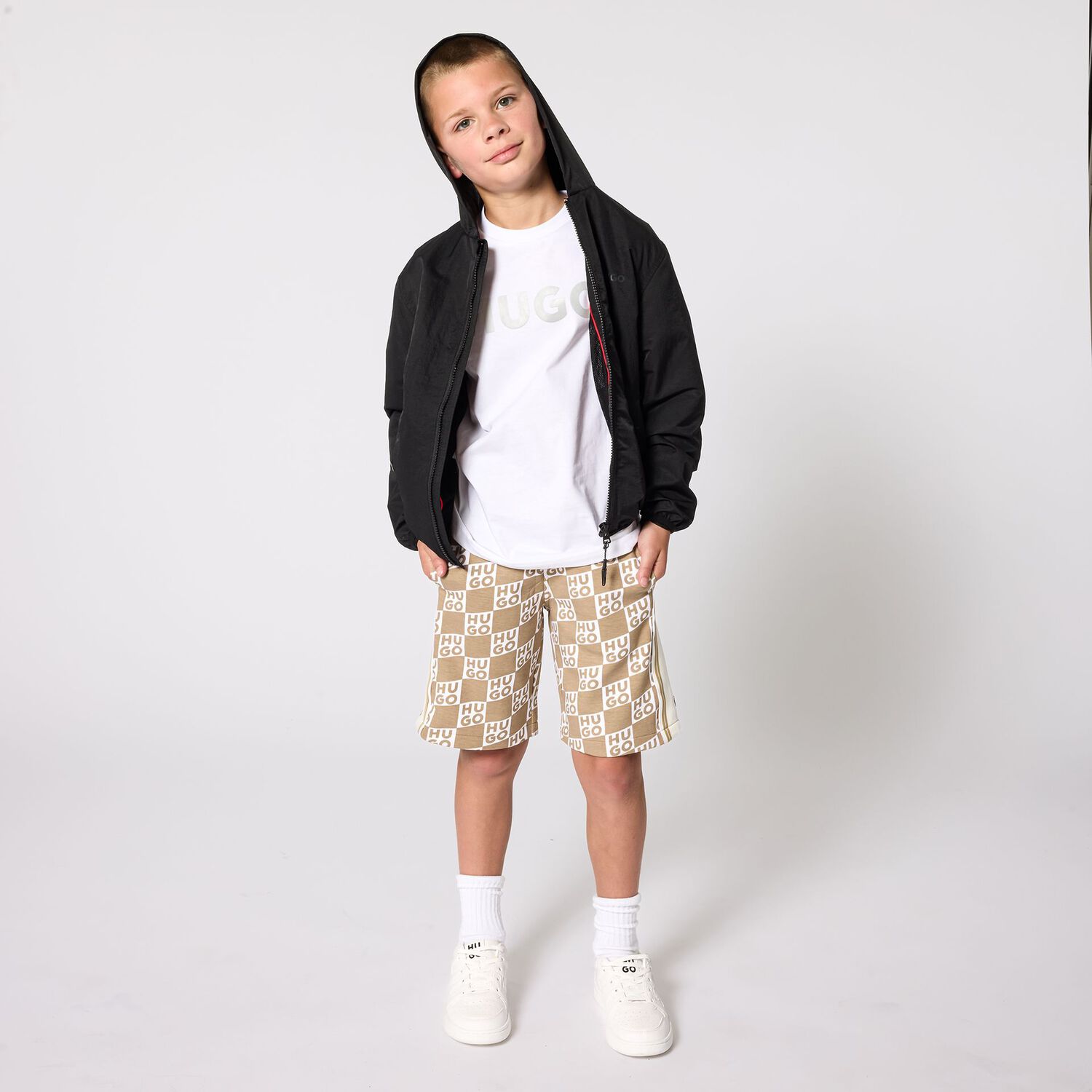 Boys White Logo T-Shirt, 2, hi-res
