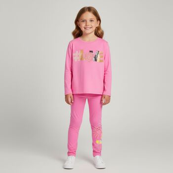 Girls Pink Long Sleeve Top