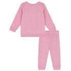 Younger Girls Pink Logo Tracksuit, 4, hi-res