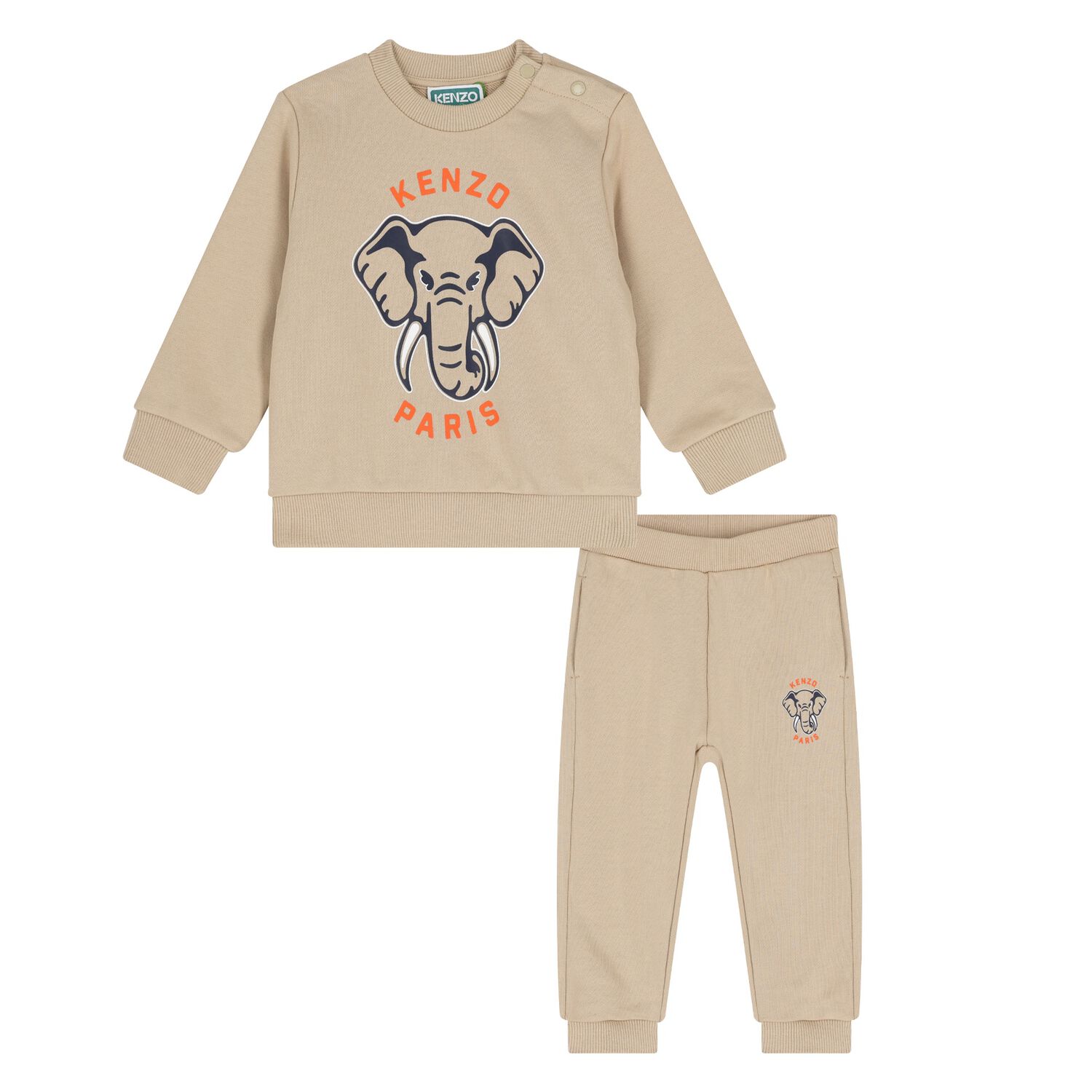 Younger Beige Elephant Logo Tracksuit, 1, hi-res image number null