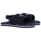 Boys Navy Blue Logo Sandals, 3, hi-res