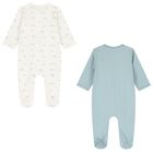 Baby Boys White & Green Train Babygrows ( 2-Pack ), 3, hi-res
