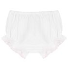 Baby Girls White & Pink Dress Set, 1, hi-res