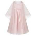 Girls Cornelia Pink Layered Tulle Floral Dress, 1, hi-res