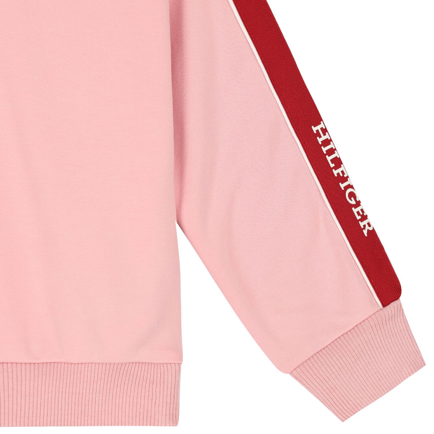 Girls Pink Logo Zip Up Top, 1, hi-res