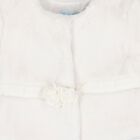 Younger Girls White Fur Coat, 1, hi-res