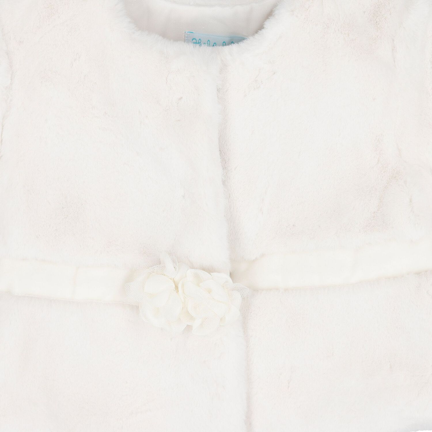 Younger Girls White Fur Coat, 1, hi-res