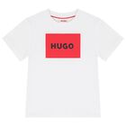 Boys White Logo T-Shirt, 2, hi-res