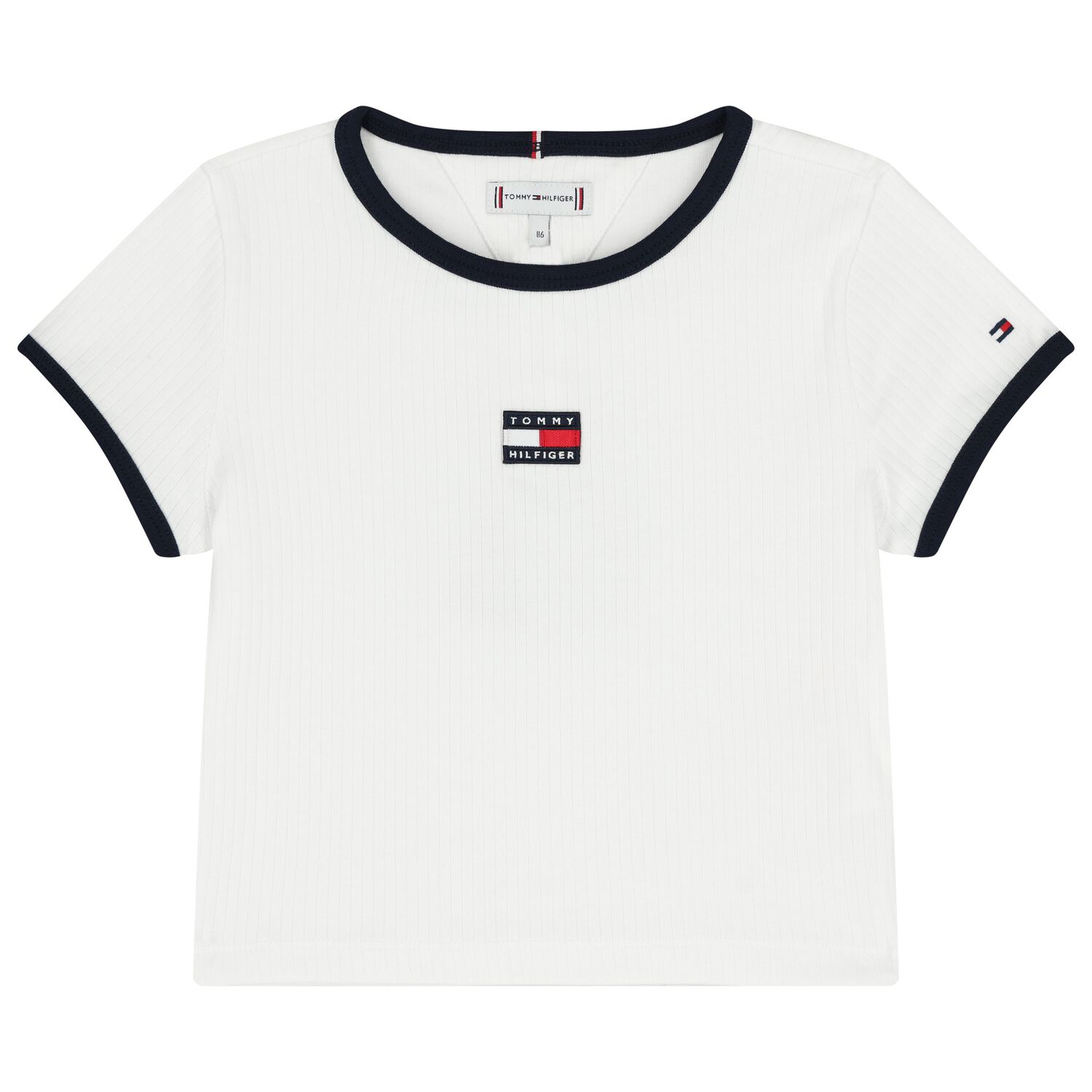 Girls White Logo T-Shirt, 2, hi-res