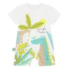 Baby Boys White Jungle Romper, 1, hi-res