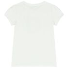 Girls White & Pink Logo Skirt Set, 1, hi-res