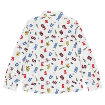 Boys White Logo Shirt