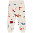 Younger Boys Ivory Joggers, 1, hi-res